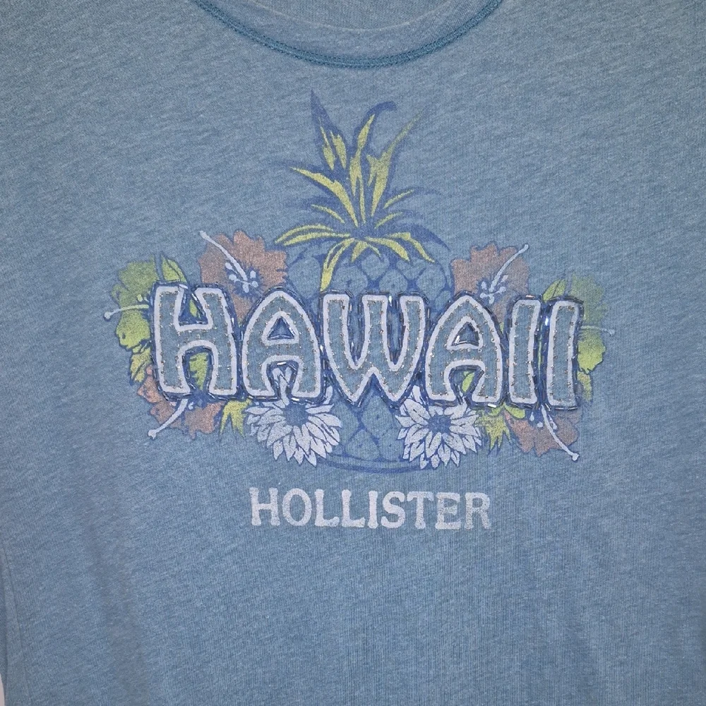 Hollister Blue Fitted Short Sleeve Tee - Picture 8 of 12